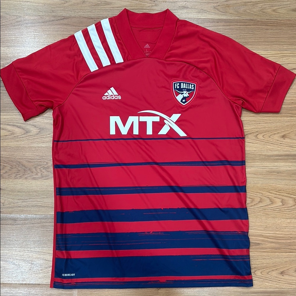 Adidas FC Dallas Red and Navy Jersey MLS